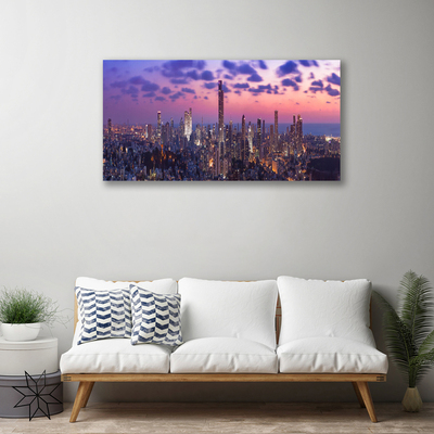 Canvas foto Wolkenkrabbers van de stad