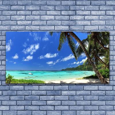 Canvas foto Palm tree sea landscape