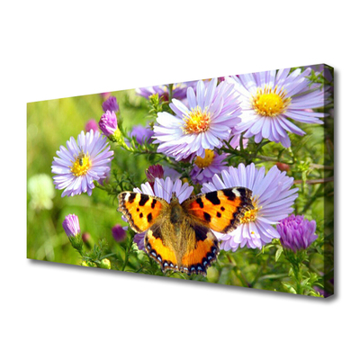 Canvas foto Plant bloemen vlinder nature