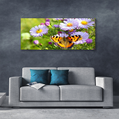 Canvas foto Plant bloemen vlinder nature