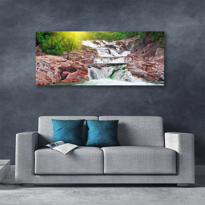 Canvas foto Waterval natuur