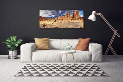 Canvas foto Landschap van de woestijn van het zand