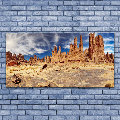 Canvas foto Landschap van de woestijn van het zand