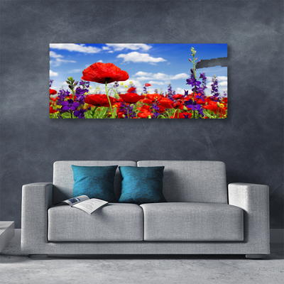 Canvas foto Flowers on the wall