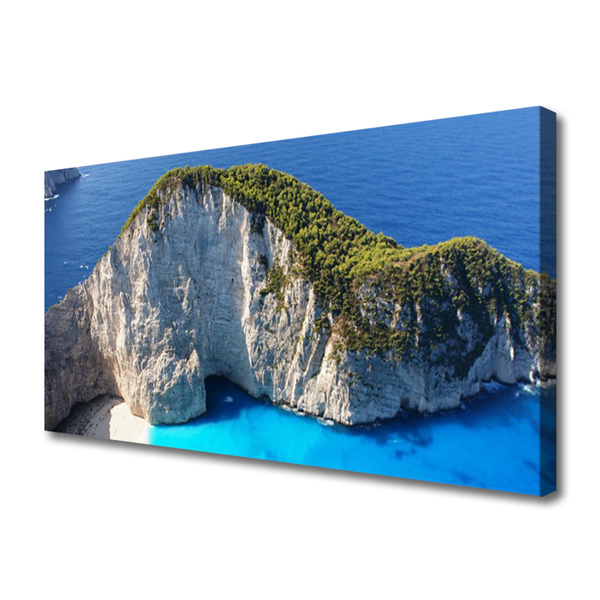 Canvas foto Rocks zee landschap