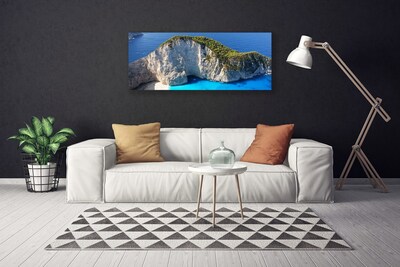 Canvas foto Rocks zee landschap