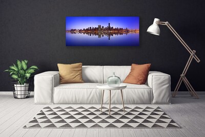 Canvas foto Stad afdeling water