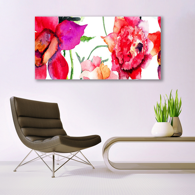 Canvas foto Art bloemen