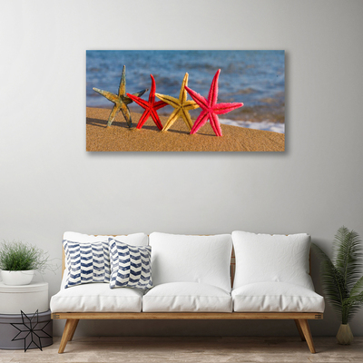 Canvas foto Starfish beach art
