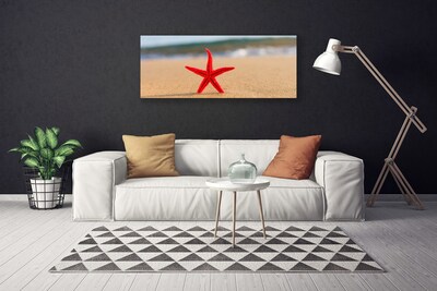 Canvas foto Starfish beach art