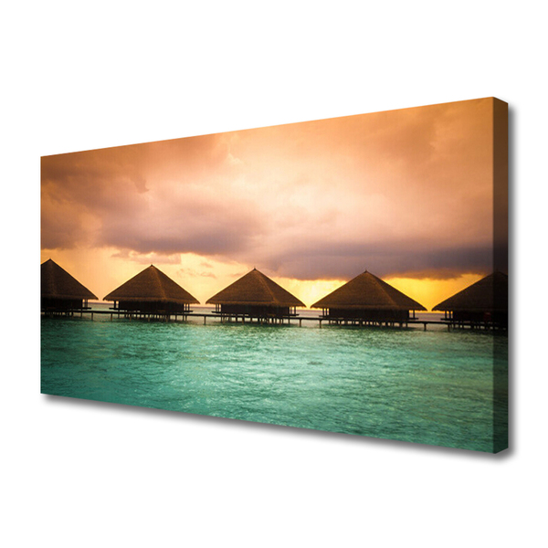 Canvas foto Architectuur sea water