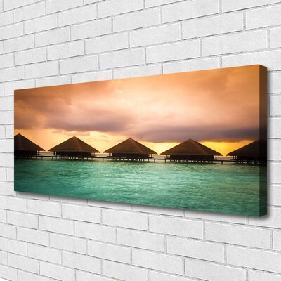 Canvas foto Architectuur sea water