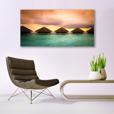 Canvas foto Architectuur sea water