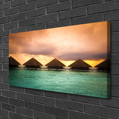 Canvas foto Architectuur sea water