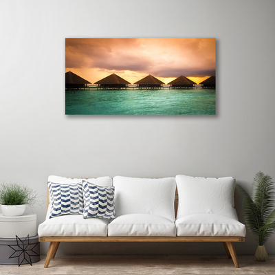 Canvas foto Architectuur sea water