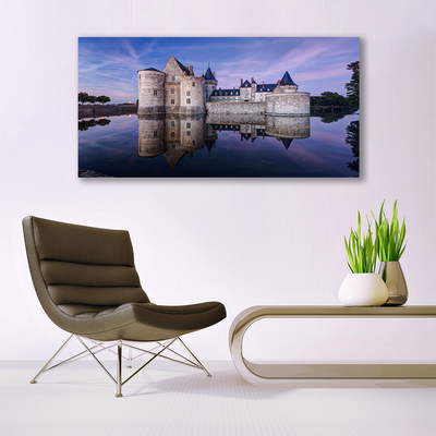 Schilderij op canvas Water castle architectuur