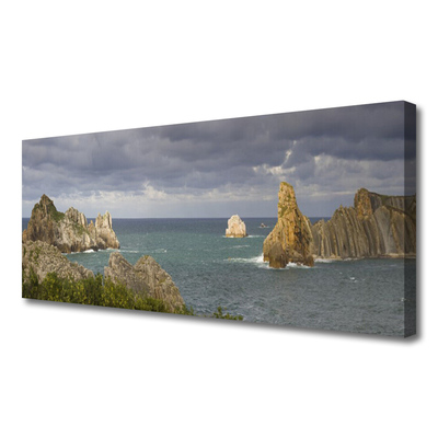 Schilderij op canvas Sea rock landscape