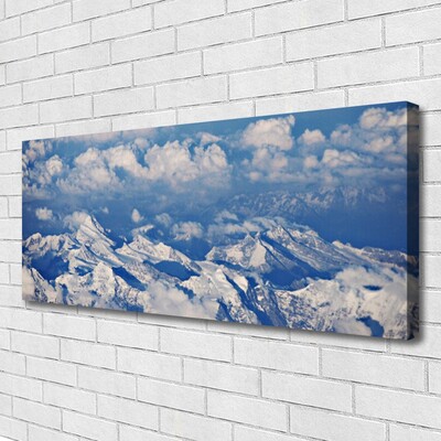 Schilderij op canvas Wolken landschap van de berg