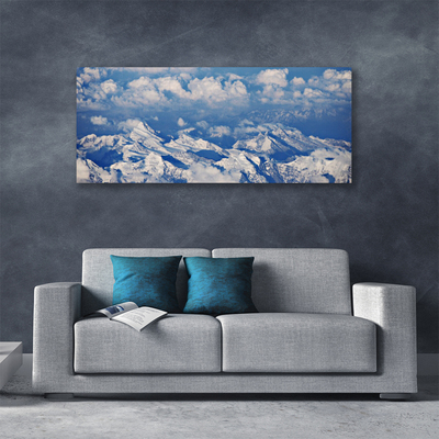 Schilderij op canvas Wolken landschap van de berg