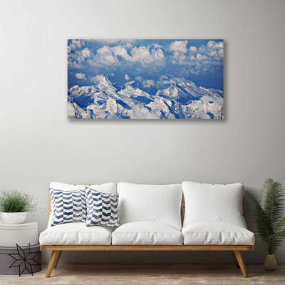 Schilderij op canvas Wolken landschap van de berg