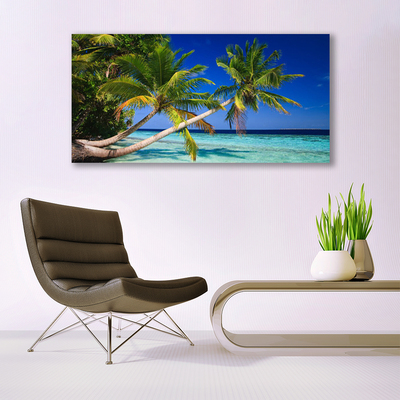 Schilderij op canvas Palm tree sea landscape