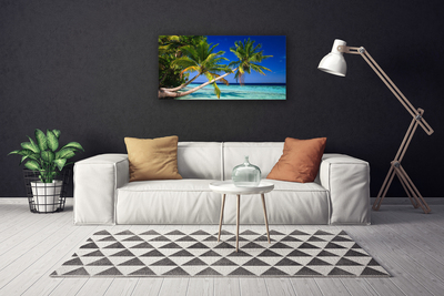 Schilderij op canvas Palm tree sea landscape