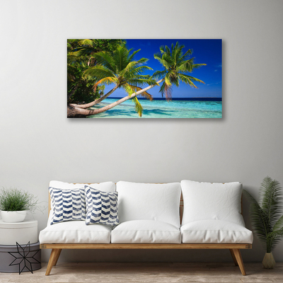 Schilderij op canvas Palm tree sea landscape