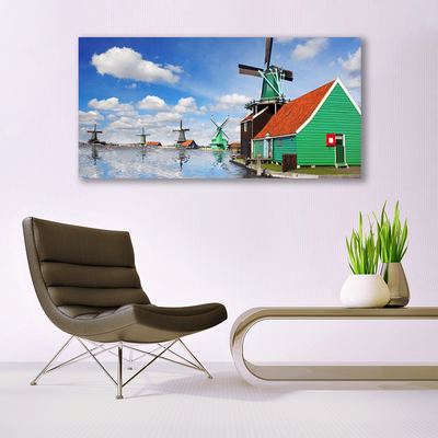 Schilderij op canvas House architecture