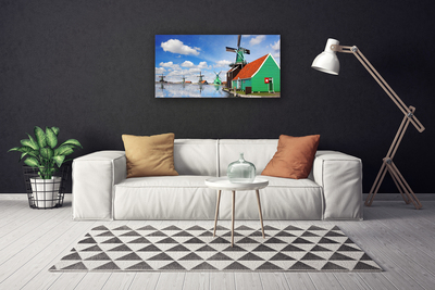 Schilderij op canvas House architecture