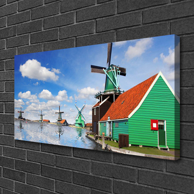 Schilderij op canvas House architecture