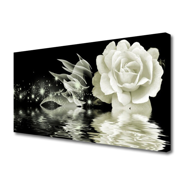 Schilderij op canvas Rose flower plant