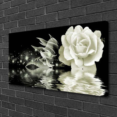 Schilderij op canvas Rose flower plant