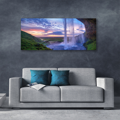 Schilderij op canvas Waterval landschap water