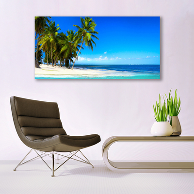 Schilderij op canvas Palm tree sea landscape