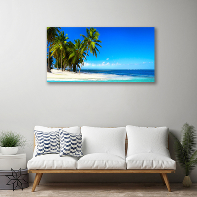 Schilderij op canvas Palm tree sea landscape