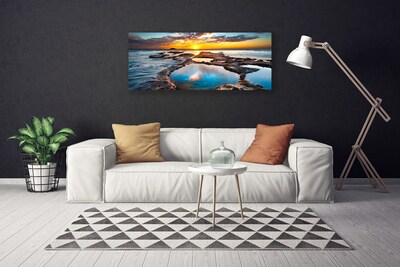 Schilderij op canvas Sea sun landschap