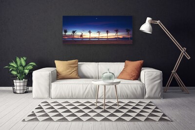 Schilderij op canvas Palm tree sea landscape