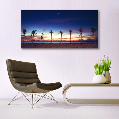 Schilderij op canvas Palm tree sea landscape