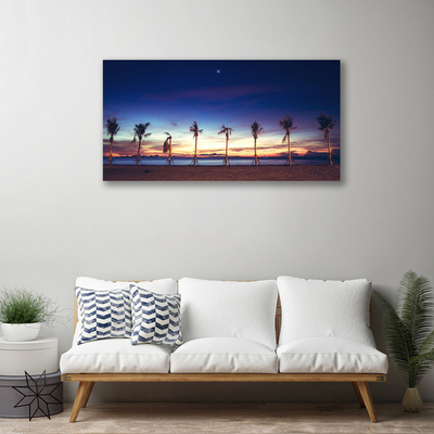 Schilderij op canvas Palm tree sea landscape