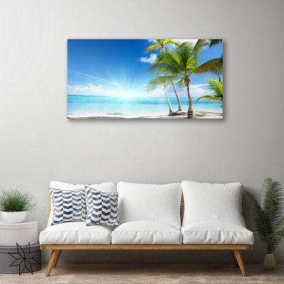 Schilderij op canvas Palm tree sea landscape