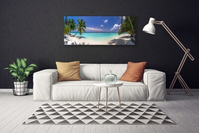 Schilderij op canvas Seaside palm beach landschap