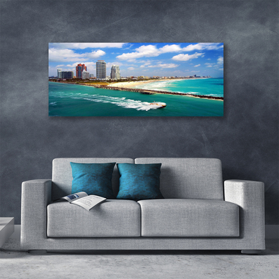 Schilderij op canvas Ocean city beach landschap