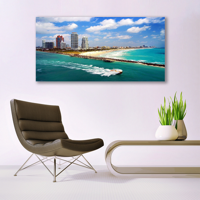 Schilderij op canvas Ocean city beach landschap