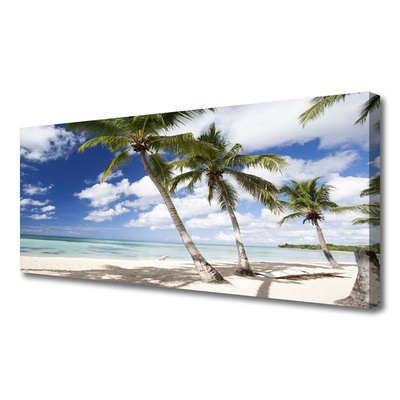 Schilderij op canvas Seaside palm beach landschap