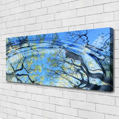 Schilderij op canvas Water trees nature art