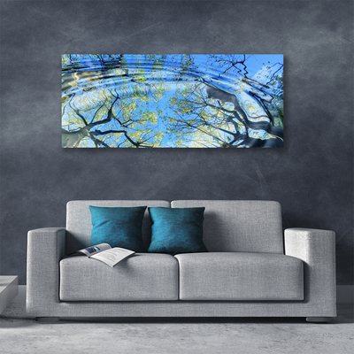 Schilderij op canvas Water trees nature art