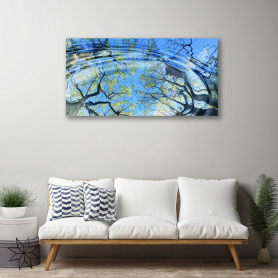 Schilderij op canvas Water trees nature art