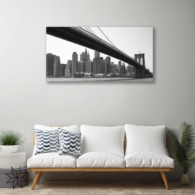 Schilderij op canvas Bridge city architectuur
