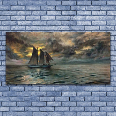 Schilderij op canvas De boot overzees landschap