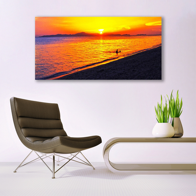 Schilderij op canvas Sun sea beach landschap